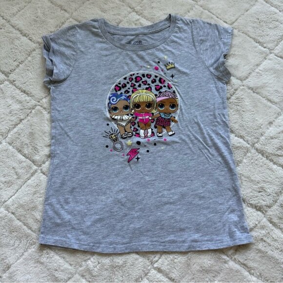 L.O.L. Surprise | Girls Gray Short Sleeve Graphic T-Shirt | Size Extra Large - Picture 2 of 7